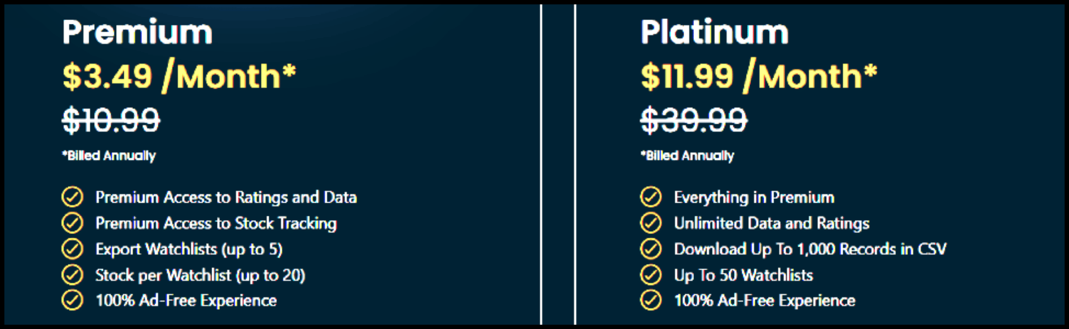 STA pricing plan 