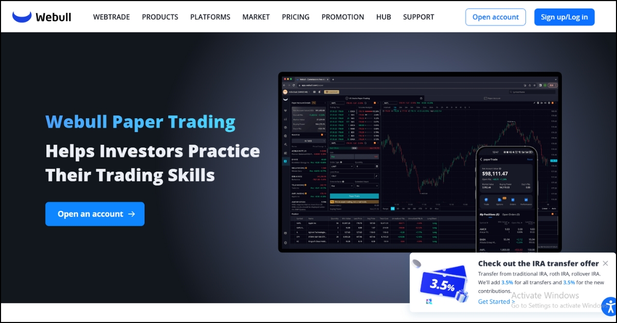 Webull Paper Trading- Stock Market Simulator 