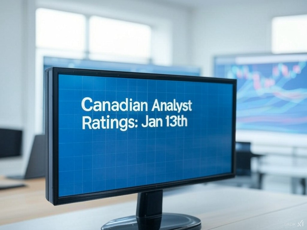 create image and add text " Canadian Analyst Ratings: Jan 13th"